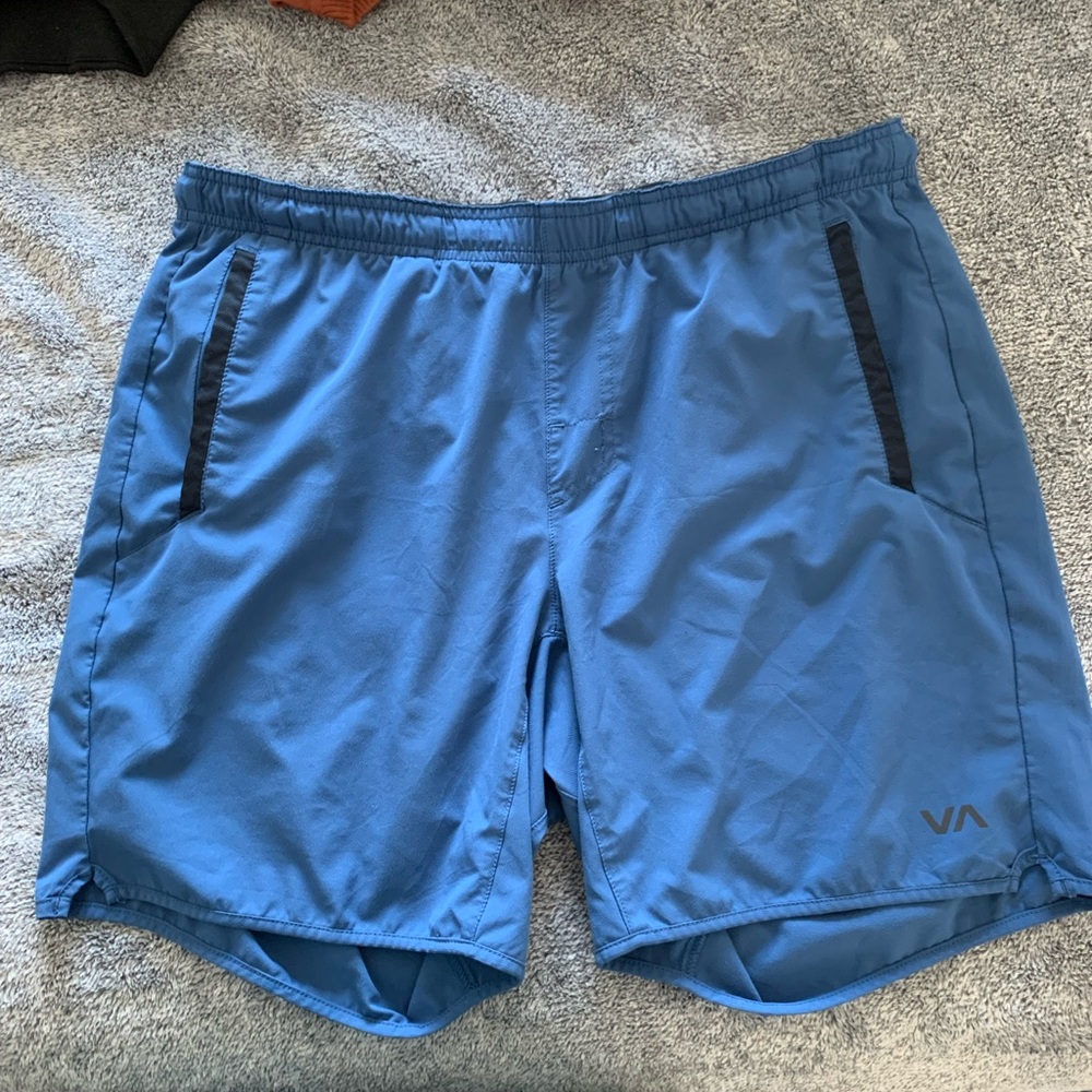 RVCA Men's Blue Athletic Shorts